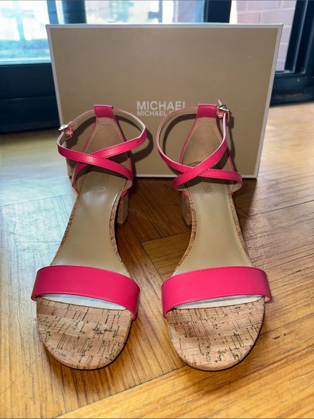 💜OFFERS💜 - Michael Kors Serena Flex Leather Heel Sandals